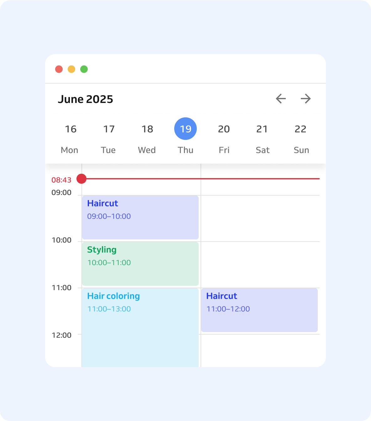 online calendar with bookings